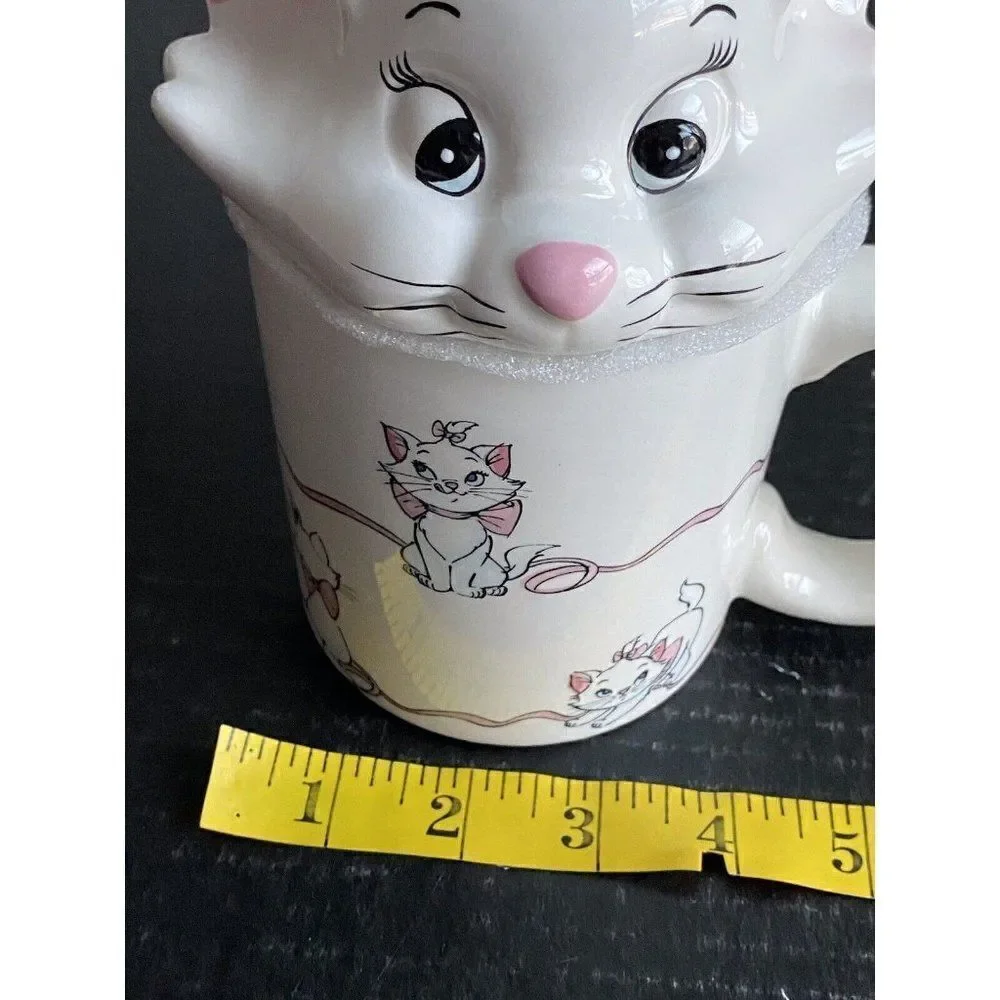 Disney The Aristocats Marie Cat Kitten Mug With Topper Figural Collectible NEW‎